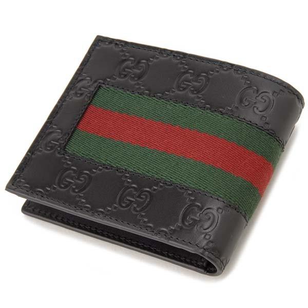 GUCCI（グッチ） 二つ折り財布 メンズ ブラック 408826 CWCLN 1060 NEW