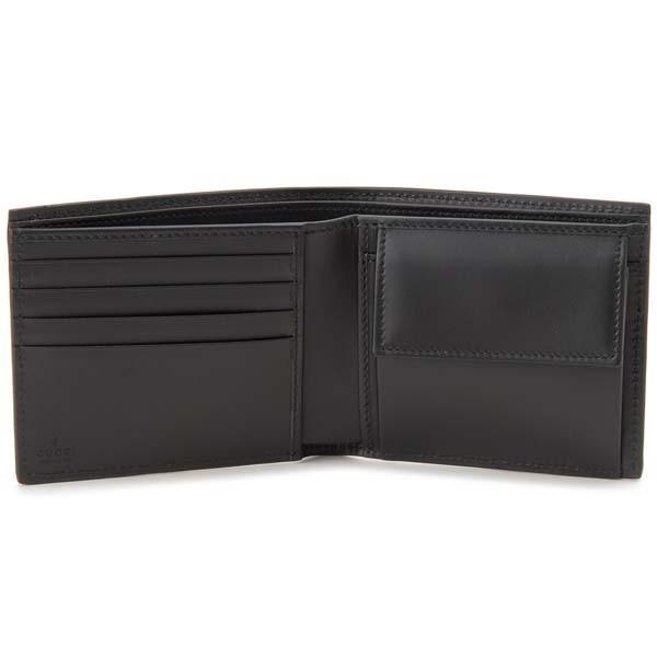 GUCCI（グッチ） 二つ折り財布 メンズ ブラック 408826 KHN4N 1095 NEW