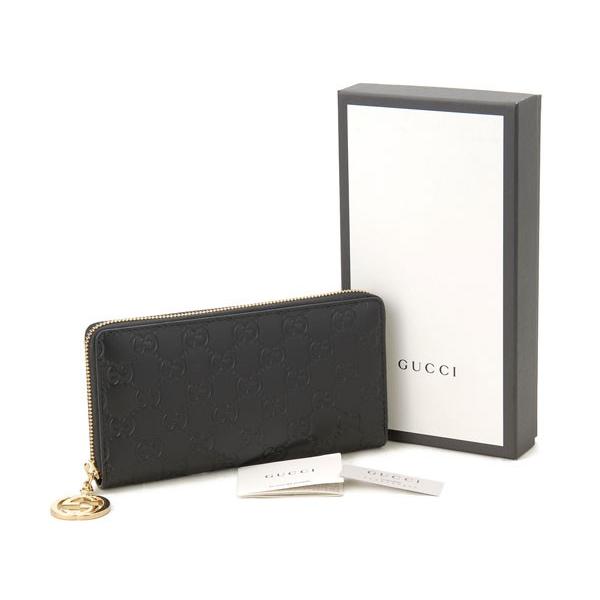 グッチ GUCCI ラウンドファスナー長財布 409342 CWC1G 1000 グッチシマ レザー アイコン ブラック 新品 送料無料｜s-select｜04