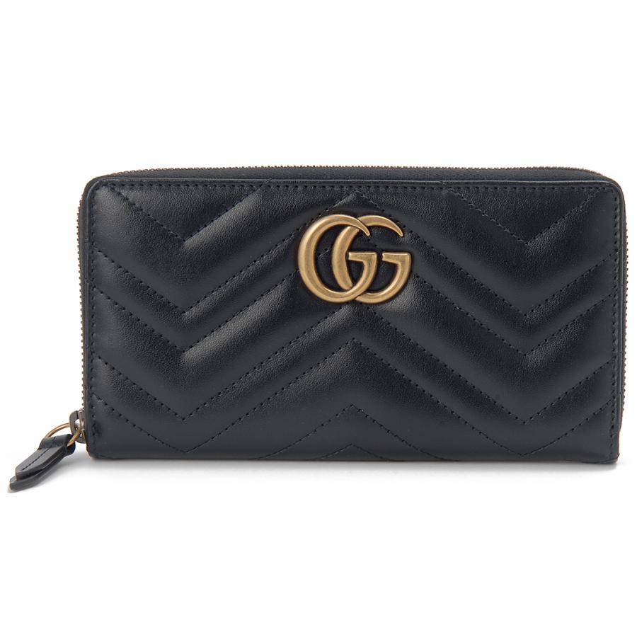 GUCCI（グッチ） ラウンドファスナー長財布 レディース ブラック