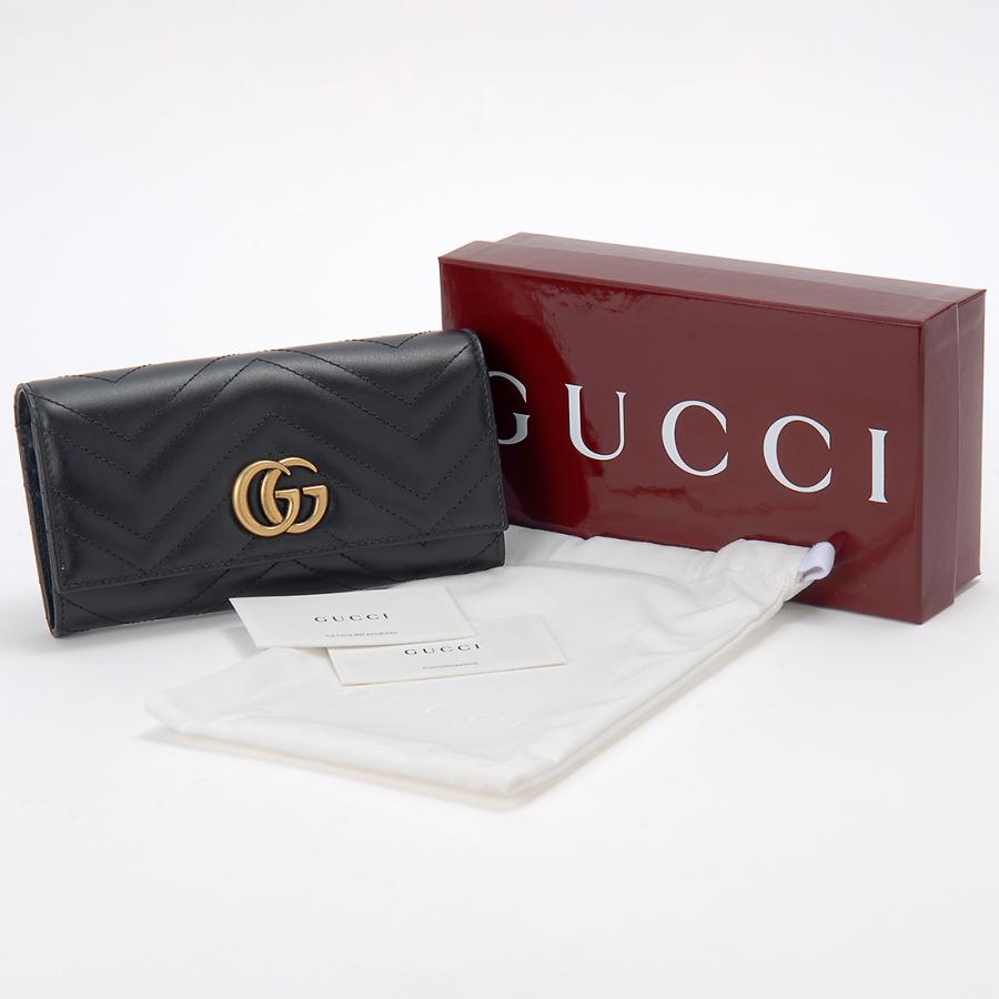 GUCCI（グッチ） 長財布 レディース ブラック 443436 DTD1T 1000 GG
