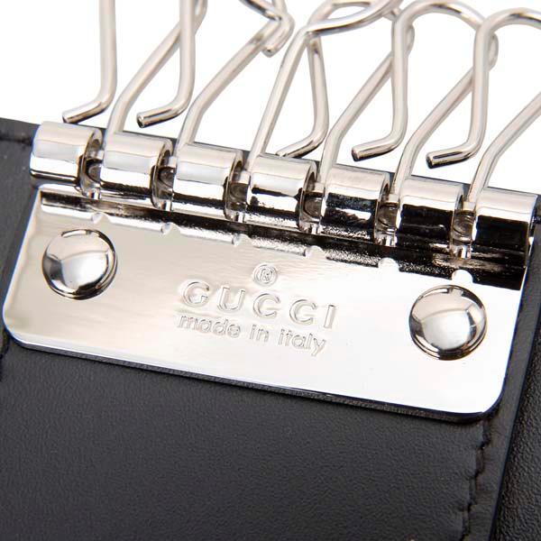 GUCCI / GG UP LEATHER/キーケース/レザー/ホワイト/ブラック/メンズ GUCCI（グッチ） キーケース メンズ ブラック 黒 473924 CWC1N 1000