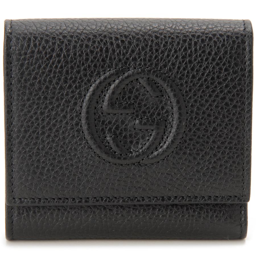 GUCCI グッチ アウトレット 三つ折り財布 レディース ブラック