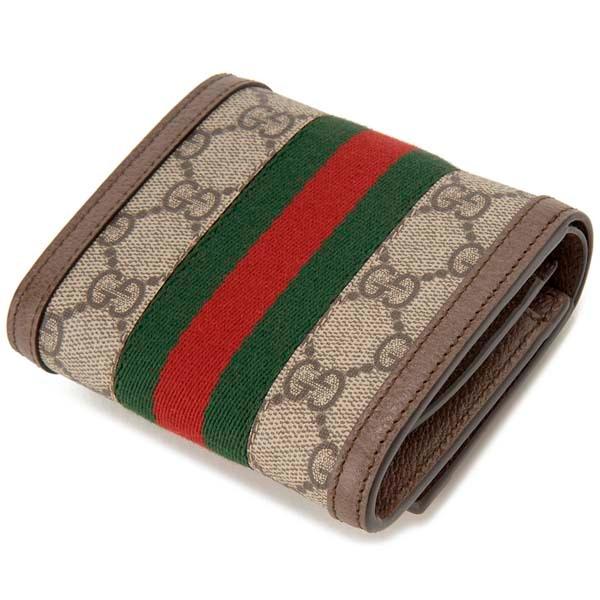 GUCCI グッチ 二つ折り財布 レディース GGスプリーム キャンバス