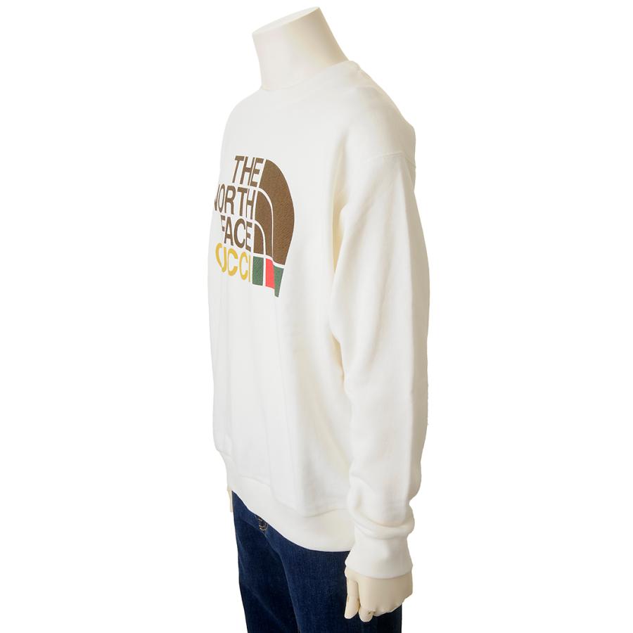 グッチ GUCCI ノースフェイス THE NORTH FACE コラボ スウェット ユニセックス ホワイト 617964XJDBY9095の画像