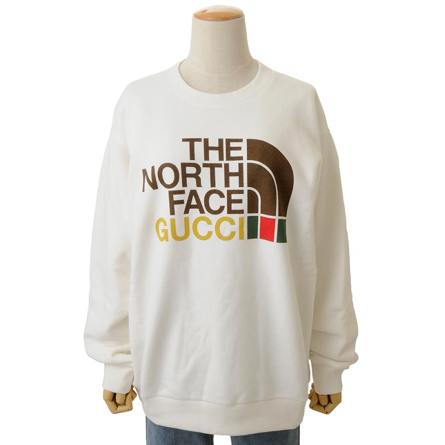 グッチ GUCCI ノースフェイス THE NORTH FACE コラボ スウェット ユニセックス ホワイト 617964XJDBY9095の画像