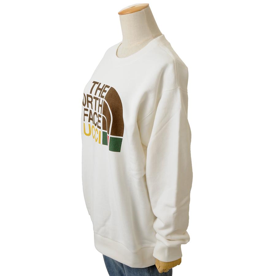 グッチ GUCCI ノースフェイス THE NORTH FACE コラボ スウェット ユニセックス ホワイト 617964XJDBY9095の画像