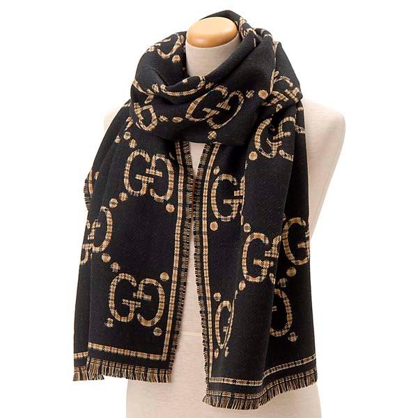 GUCCI（グッチ） マフラー 660025 4G386 1079 GG ジャガード ウール 