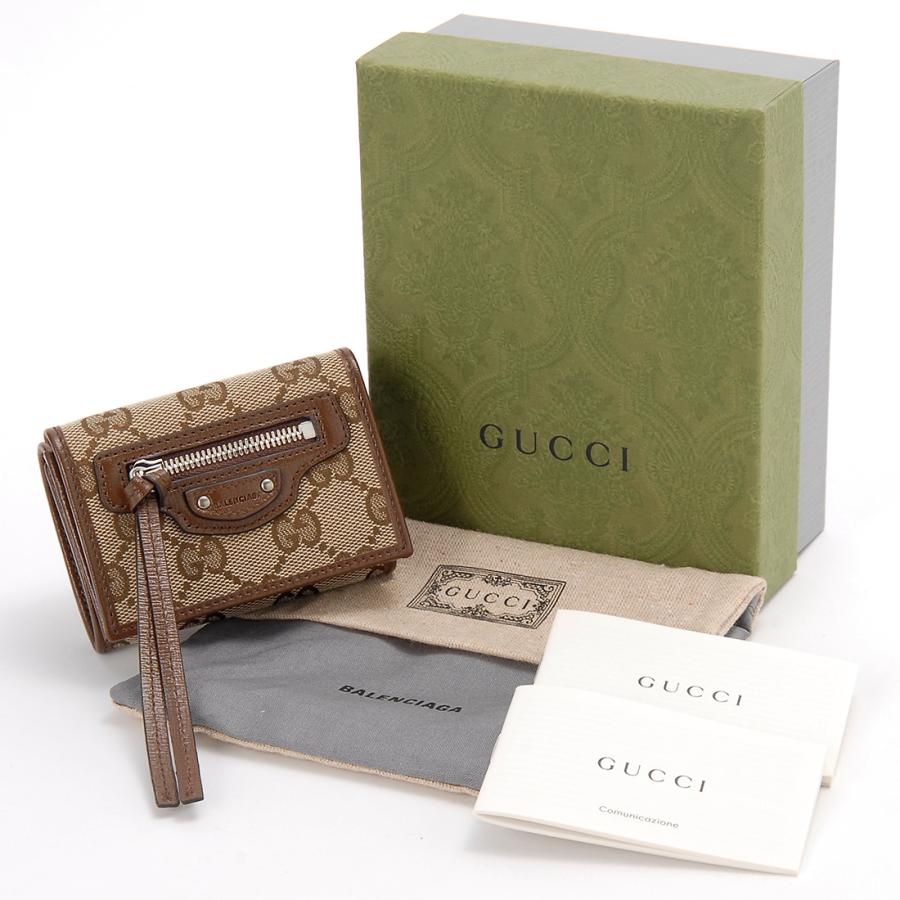 入手困難品◆バレンシアガ グッチ 三つ折り財布 エブリデイ GGスプリーム GUCCI（グッチ） GUCCI BALENCIAGA バレンシアガ コラボ 三つ折り財布