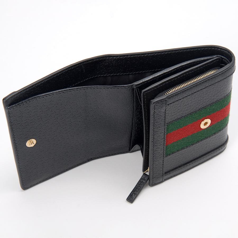 GUCCI グッチ アウトレット 二つ折り財布 レディース ブラック GUCCI グッチ アウトレット 二つ折り財布 レディース ブラック