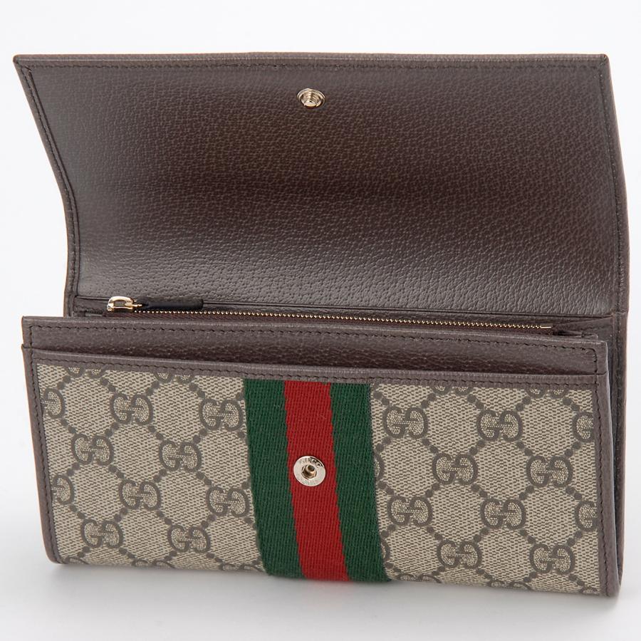 ボーナスストアPlus10％対象店 グッチ GUCCI 長財布 レディース ベージュ 838485FAE0L9746 OPHIDIAの画像