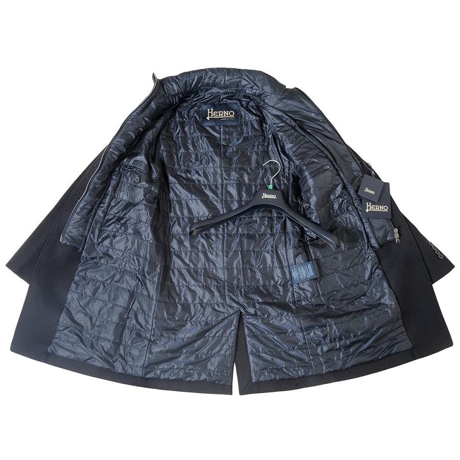 【美品】Herno(ヘルノ)ネイビー コート HERNO（ヘルノ） アウター ダウンジャケット コート コート ポーラー
