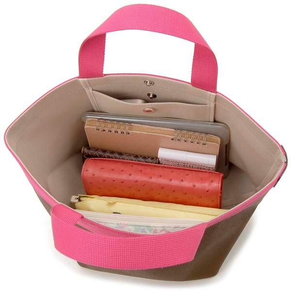 Herve Chapelier（エルベシャプリエ） トートバッグ TAUPE/FUCHSIA