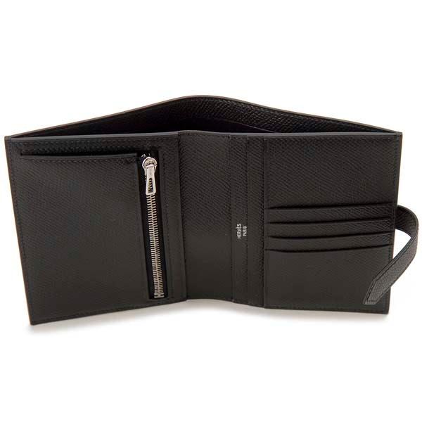 【専用】　エルメス べアンコンパクト 二つ折財布 □H刻印 ブラック 正規品 HERMES（エルメス） 二つ折り財布 ブラック H039790 CK89 BEARN ベアン
