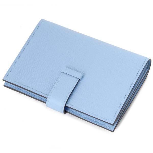 HERMES エルメス 名刺入れ カードケース セレステ ブルー
