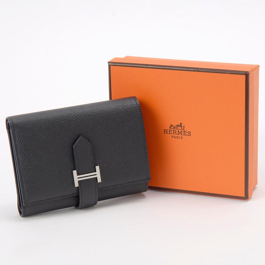 HERMES（エルメス） 二つ折り財布 レディース ブラック H082875CK 89