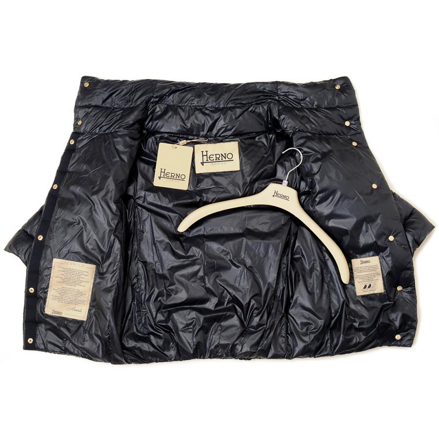 【HERNO】アミンタ ダウンジャケット 7分袖【送料関税込】 HERNO ヘルノ 七分袖 ダウンジャケット レディース ネイビー