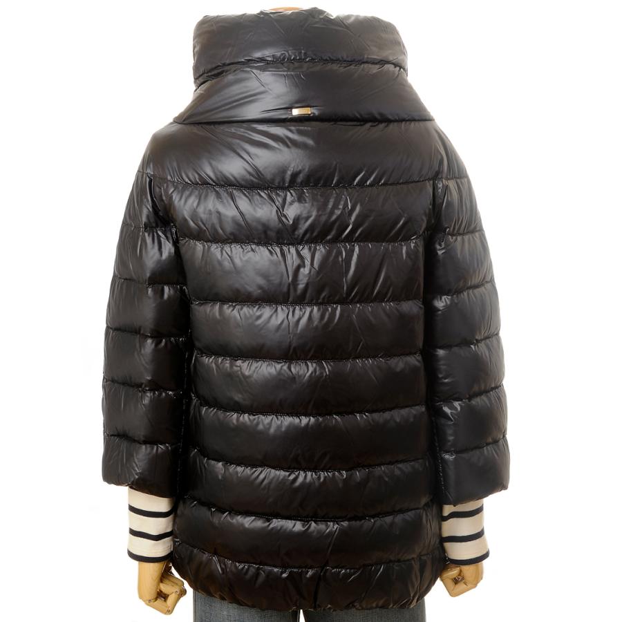 HERNO（ヘルノ） 七分袖 ダウンジャケット レディース ブラック