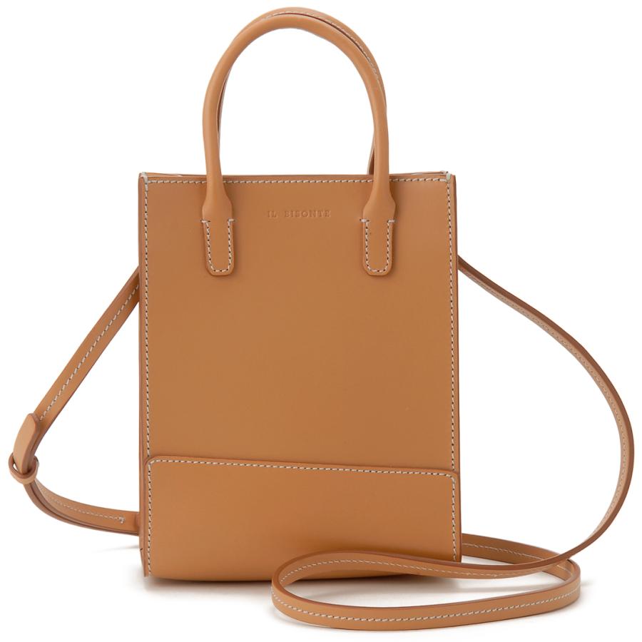 IL BISONTE イルビゾンテ ショルダーバッグ ナチュラル BHA014 PV NA198H ミニトート IL BISONTE（イルビゾンテ） ショルダーバッグ ナチュラル BHA014 PV