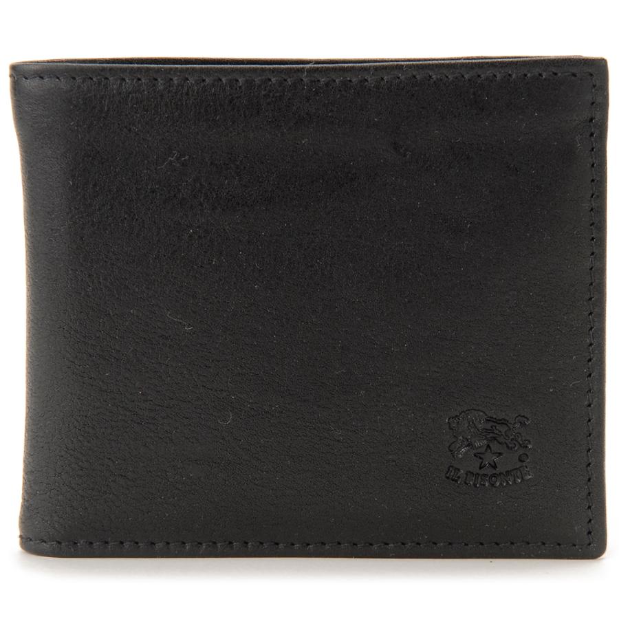 IL BISONTE（イルビゾンテ） 二つ折り財布 ブラック SBW007 PO BK116N