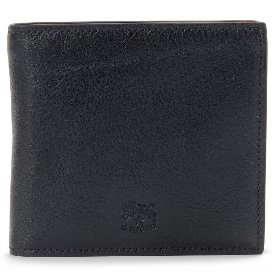 IL BISONTE（イルビゾンテ） 二つ折り財布 メンズ ブラック SBW069 PV