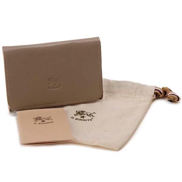 【IL BISONTE】新品ケース　グレーTORTORA IL BISONTE】新品ケース グレーTORTORA イルビゾンテ IL BISONTE