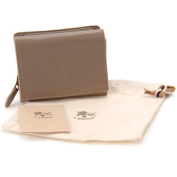 【新品】イルビゾンテ 三つ折り財布 グレー トルトラ 新品未使用】イルビゾンテ 三つ折り長財布 ☆トルトラ（グレー