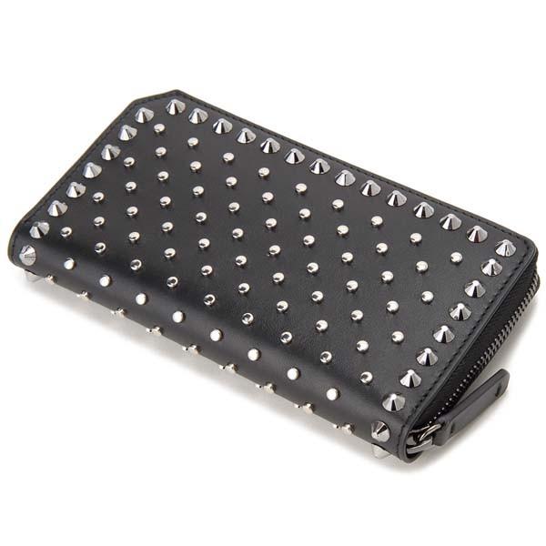 JIMMY CHOO FLIPA CLT 18003 ブラック 長財布 コンパクトジップ ウォレット | ブラック レザー・ウォレット
