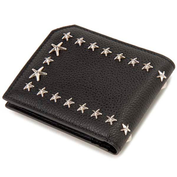 ★大特価★ JIMMY CHOO ジミーチュウ ALBANY 二つ折り 財布 JIMMY CHOO（ジミーチュウ） 二つ折り財布 メンズ ブラック 黒 ALBANY