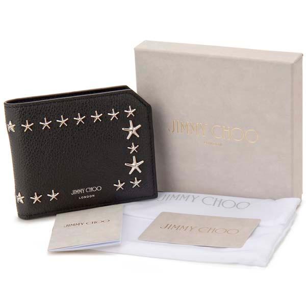 JIMMY CHOO（ジミーチュウ） 二つ折り財布 メンズ ブラック 黒 ALBANY
