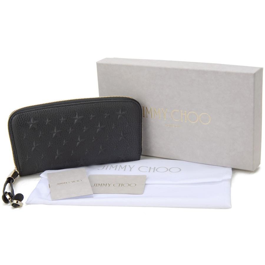 JIMMY CHOO ジミー チュウ ラウンドファスナー長財布 FILIPA EMG BK  