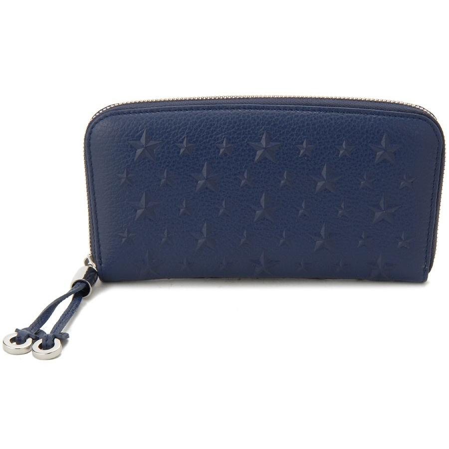 JIMMY CHOO ジミー チュウ ラウンドファスナー長財布 FILIPA EMG NAVY  