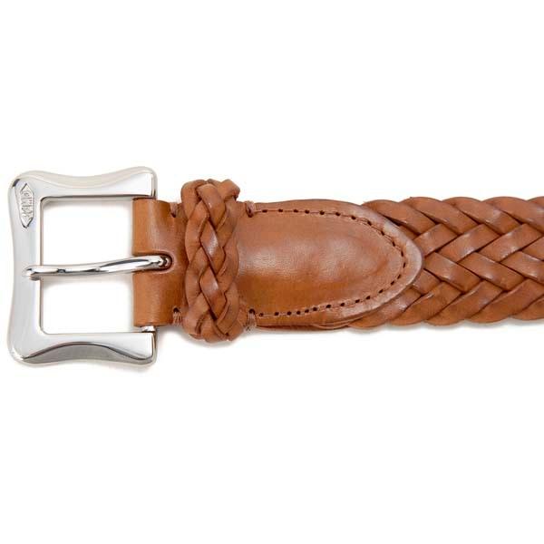 J＆M DAVIDSON ダークブラウン レザーメッシュベルト85cm/幅2,5 J＆M DAVIDSON ダークブラウン レザーメッシュベルト85cm/幅2,5