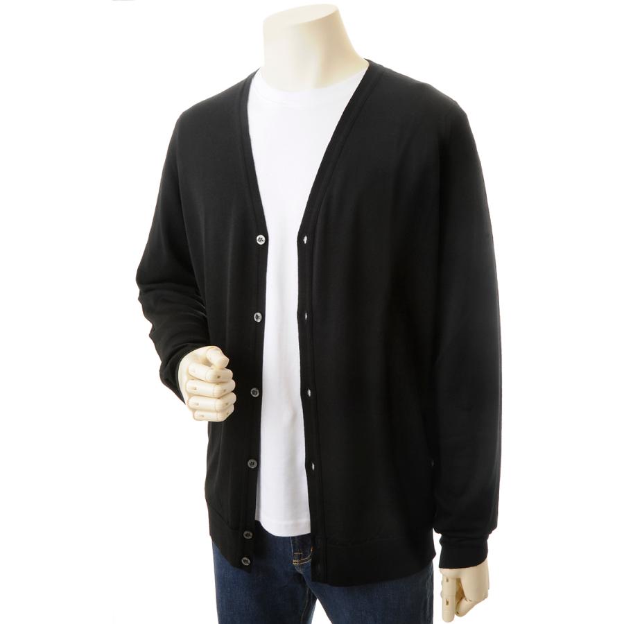 【美品】JOHN SMEDLEY カーディガン ブラック PETWORTH 黒 JOHN SMEDLEY（ジョンスメドレー） カーディガン メンズ ブラック