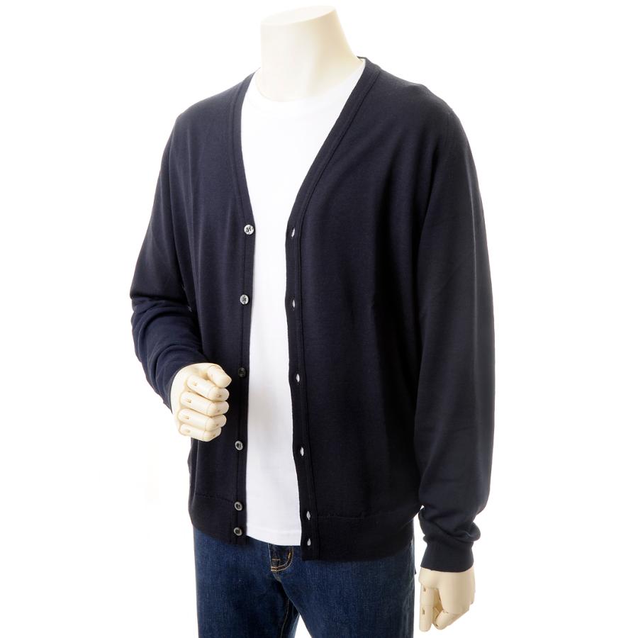 お*ん様 ジョンスメドレー PETWORTH カーディガン XL ネイビー JOHN SMEDLEY（ジョンスメドレー） カーディガン メンズ ネイビー