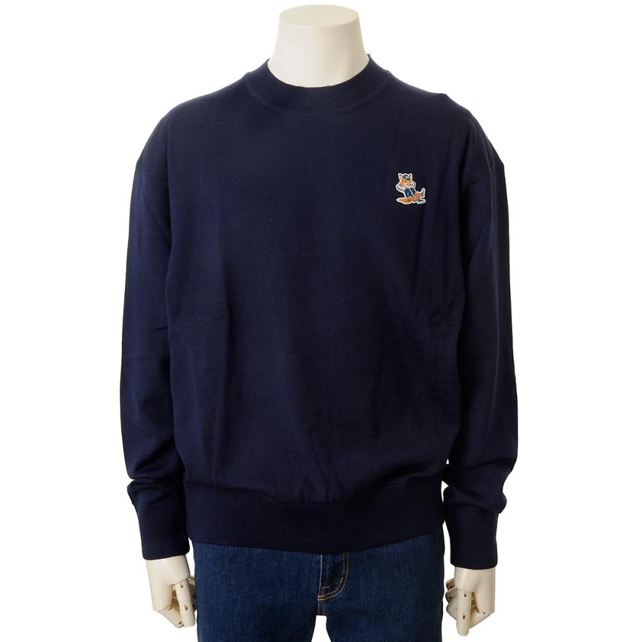 MAISON KITSUNE メゾンキツネ ニット メンズ ネイビー MAISON KITSUNE メゾンキツネ ニット メンズ ネイビー