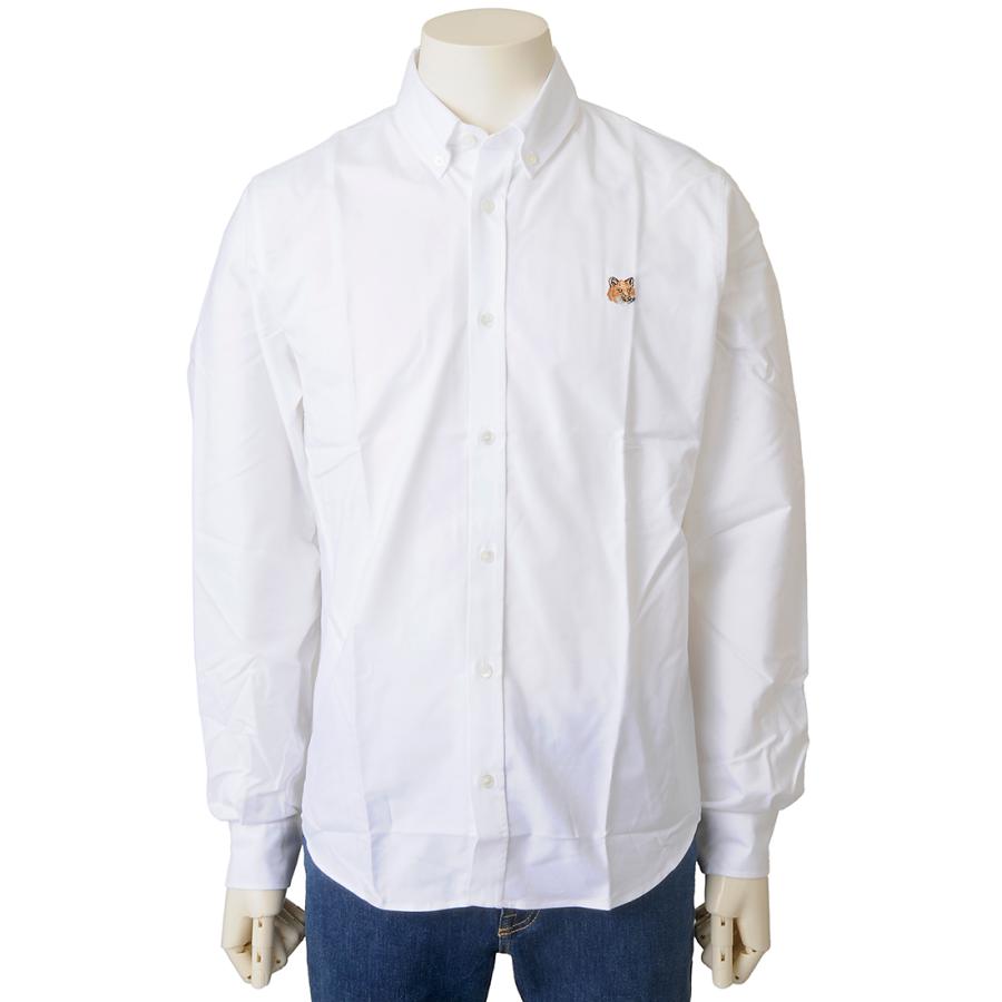 ブランドセール MAISON KITSUNE メゾンキツネ カジュアルシャツ メンズ ホワイト MM00413WC2010P100 MINI FOX HEAD SHIRT