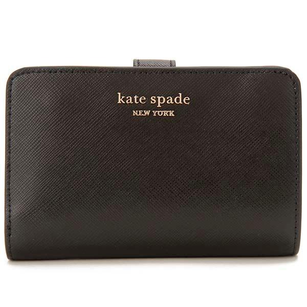 KATE SPADE ケイトスペード 二つ折り財布 レディース ブラック PWR00279 001 スペンサー｜s-select