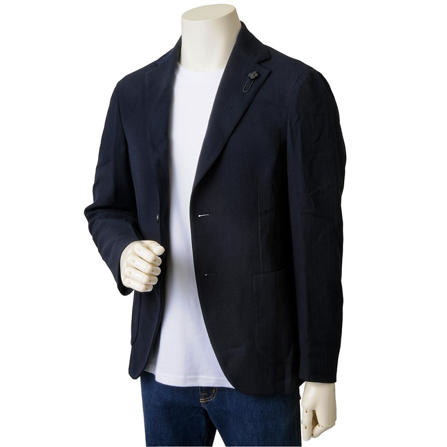 スーパーセール LARDINI ラルディーニ ジャケット メンズ ブラック EQSK62509 851の画像