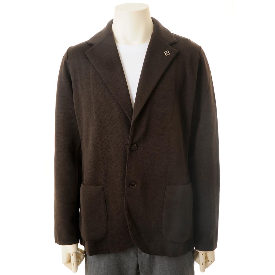 LARDINI ラルディーニ ニットジャケット メンズ ブラウン IR59004 450BL LARDINI（ラルディーニ） ニットジャケット メンズ ブラウン IR59004