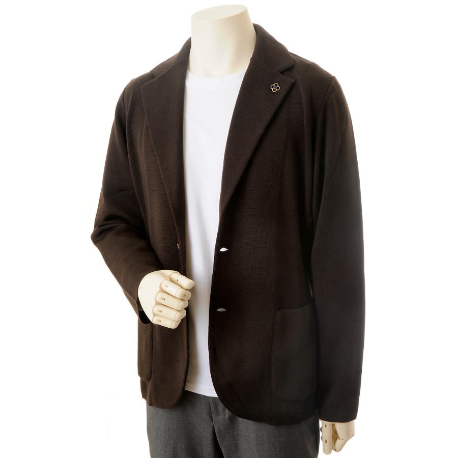 スーパーセール LARDINI ラルディーニ ニットジャケット メンズ ブラウン IR59004 450BLの画像