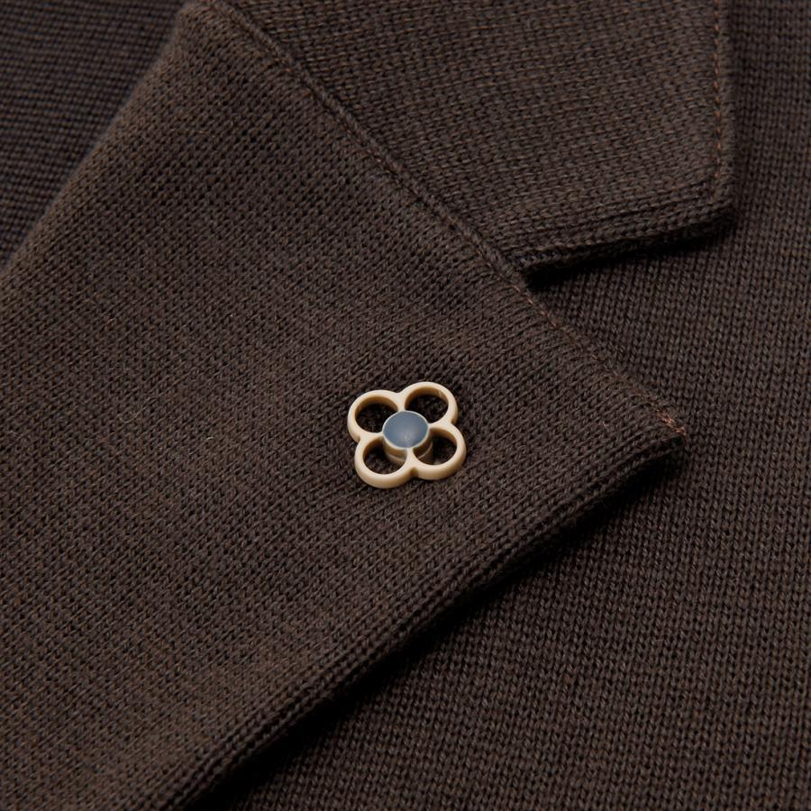 スーパーセール LARDINI ラルディーニ ニットジャケット メンズ ブラウン IR59004 450BLの画像