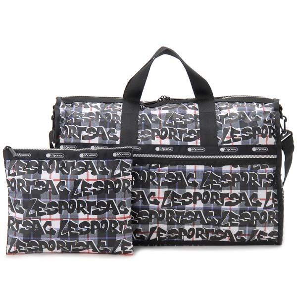 美品✨LeSportsac レスポートサック　ウィークエンダー　ブラック×グレー LeSportsac（レスポートサック） ボストンバッグ 7185 F506 ラージ
