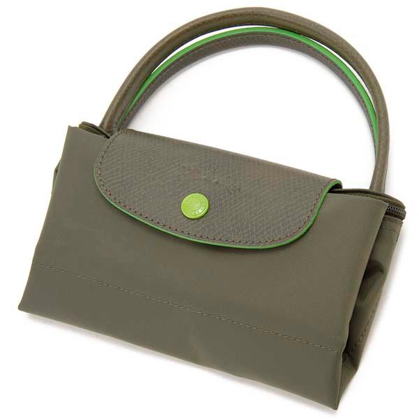 ロンシャン　プリアージュ　グリーン　　ブラック LONGCHAMP（ロンシャン） トートバッグ S レディース ダークグリーン