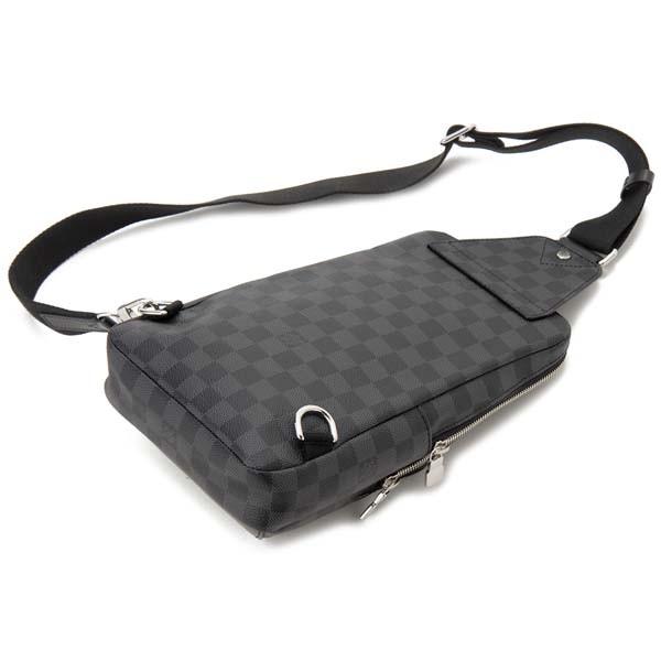 ルイヴィトン ボディバッグ ダミエグラフィット アヴェニュー 黒 N41719 LOUIS VUITTON 【美品】ルイヴィトン ダミエグラフィット