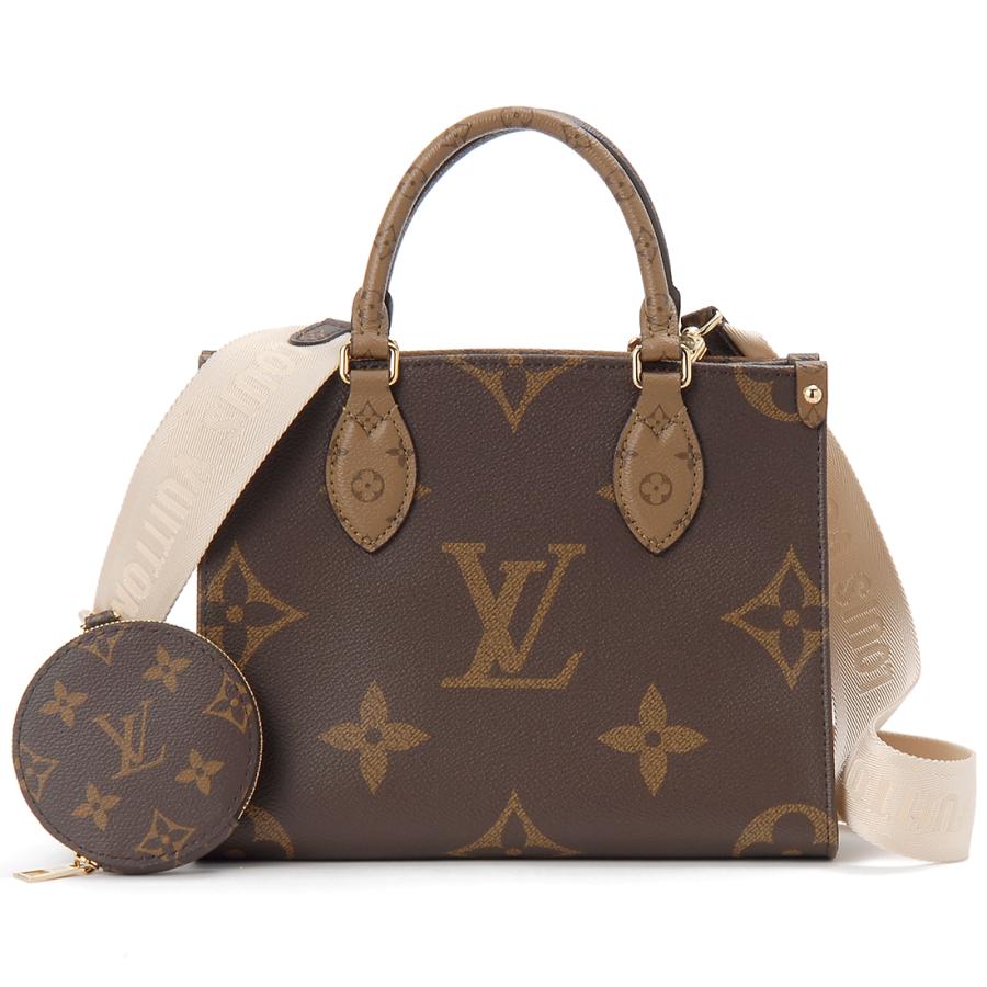 LOUIS VUITTON / ショルダーバッグ/PVC/BRW/総柄/M46373 LOUIS VUITTON（ルイ・ヴィトン） ショルダーバッグ M46373 オンザゴー