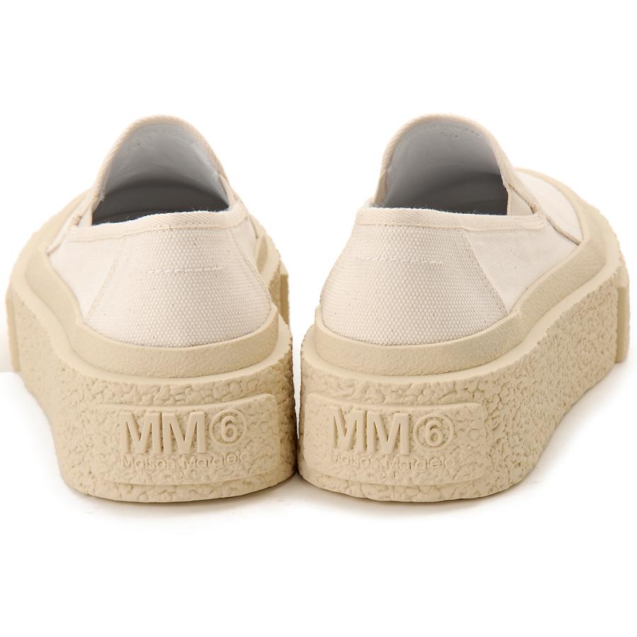 大感謝セール メゾンマルジェラ Maison Margiela モカシン スニーカー スリッポン レディース ホワイト 59WR0088 T2021 MM6 エムエムシックス_2