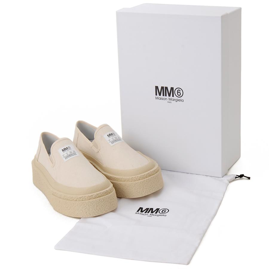 大感謝セール メゾンマルジェラ Maison Margiela モカシン スニーカー スリッポン レディース ホワイト 59WR0088 T2021 MM6 エムエムシックス_5
