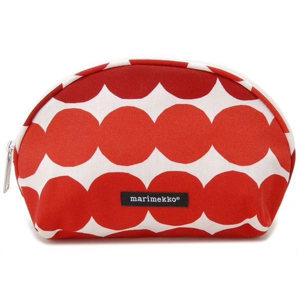 マリメッコ Marimekko ポーチ ウニッコ 40789-133 SATEENKAARI RASYMATTO ホワイト/レッド/ピンク コットン コスメポーチ ブランド｜s-select