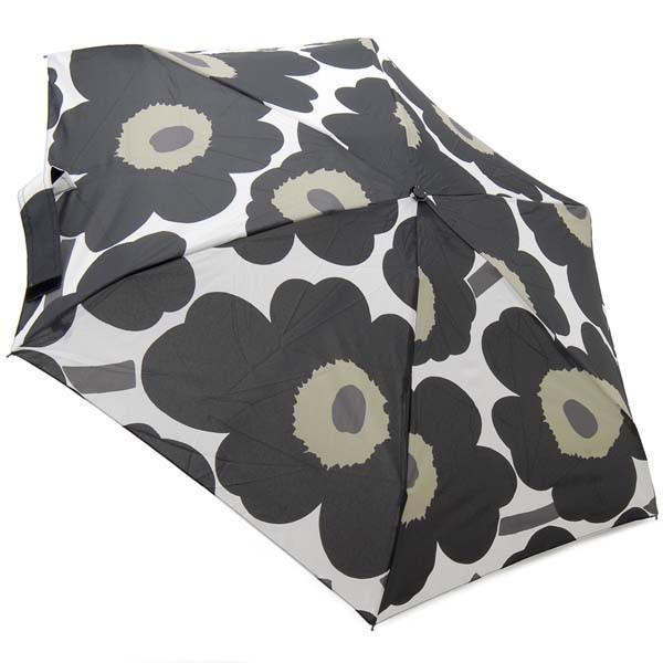 marimekko　マリメッコ 　 折りたたみ傘　ホワイト×ブラック marimekko Marimekko マリメッコ 傘 48858 030 折りたたみ傘